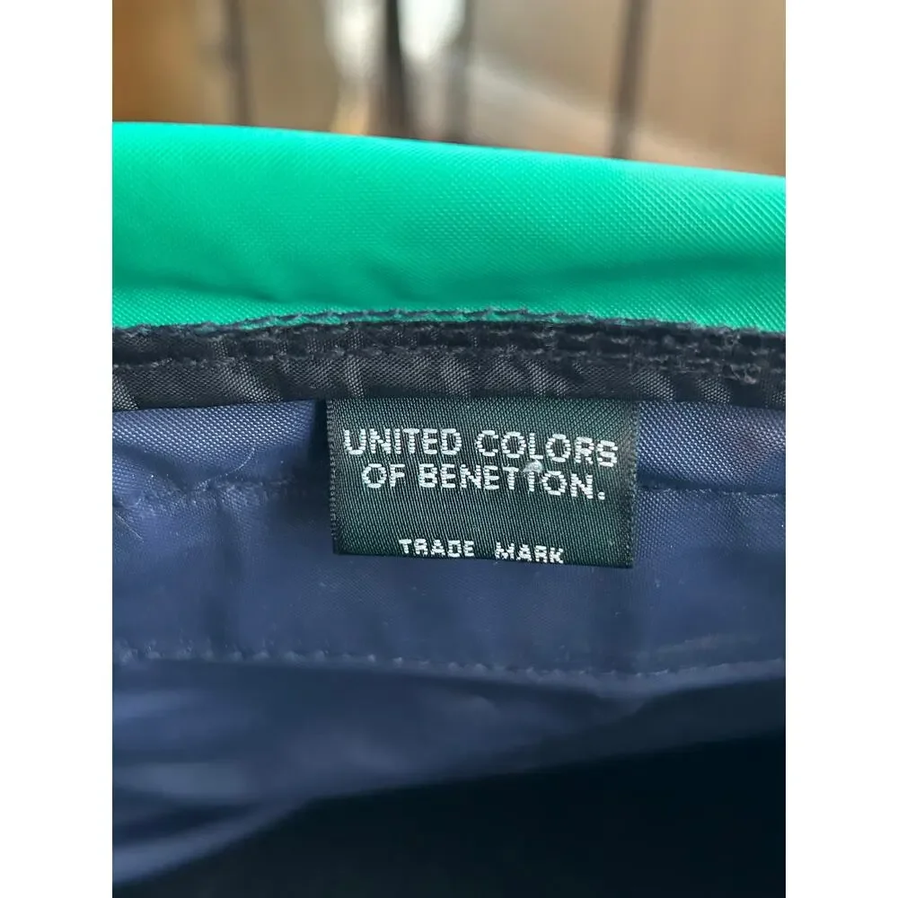 Vintage United Colors of Benetton multicolor colorblock nylon duffel bag
